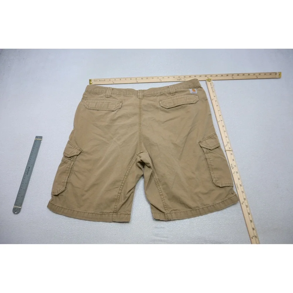 Carhartt Cargo Shorts Mens 42 Tan Force Relaxed Fit Ripstop Workwear Excellent